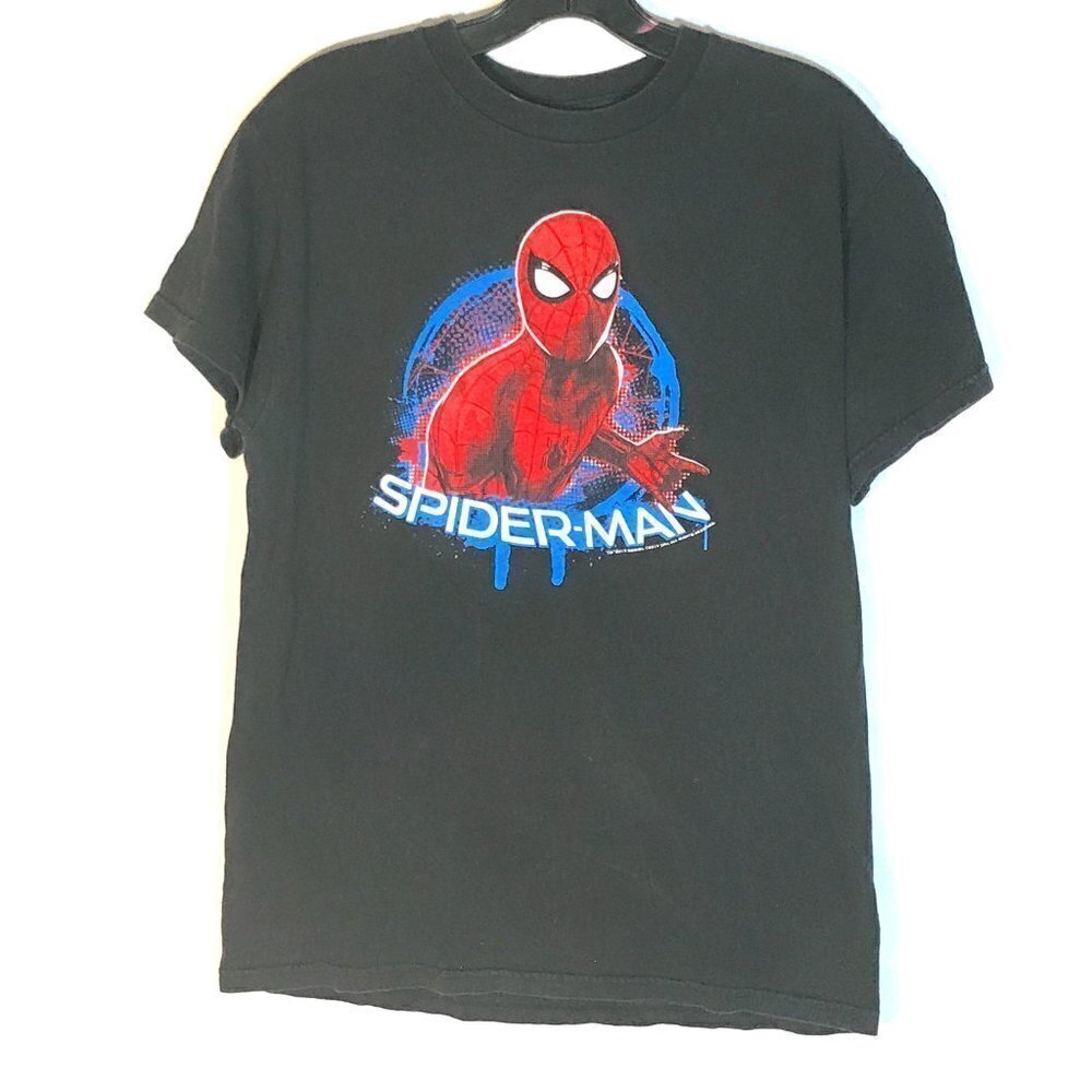 Marvel Sony SPIDERMAN Homecoming  Dave Buster Theaters Black Short Sleeve Tee